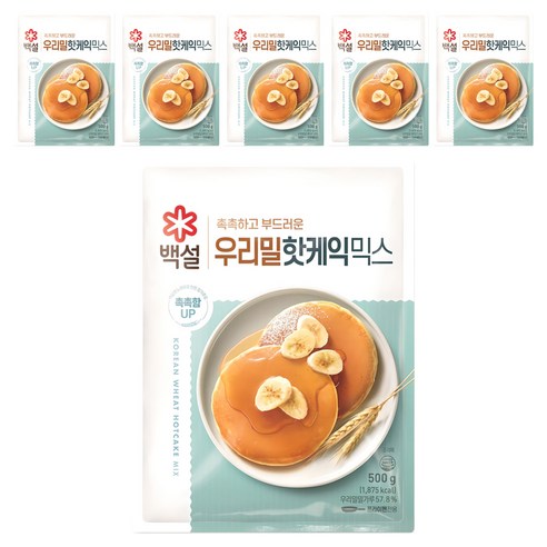 백설 우리밀 핫케익믹스, 500g, 6개