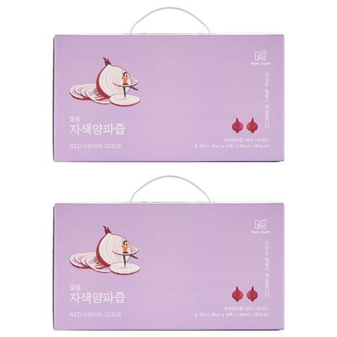밀팜 자색양파 순수 착즙, 2.4L, 2개
