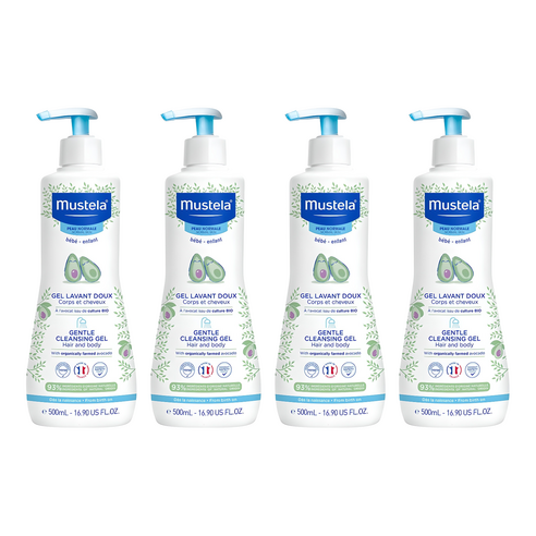 무스텔라 유아용 젠틀 클렌징 젤, 500ml, 4개