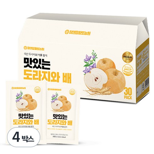 참앤들황토농원 맛있는 도라지와 배, 100ml, 100개