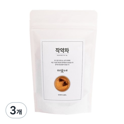청년농원 저온가공 작약차 삼각티백, 1g, 50개입, 3개