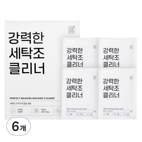 깔끔대장 강력한 세탁조 클리너 4p, 640g, 6개