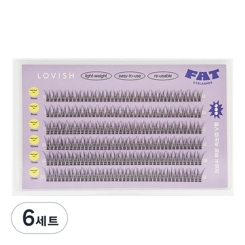 러비쉬 부분 속눈썹 세트, 6세트, 004