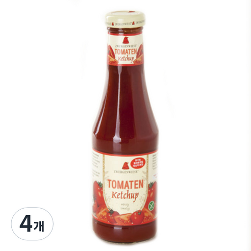 쯔베르겐비제 유기농 토마토 케찹, 500ml, 4개