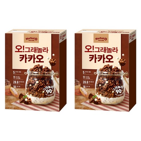 오그래놀라 카카오 시리얼, 300g, 2개