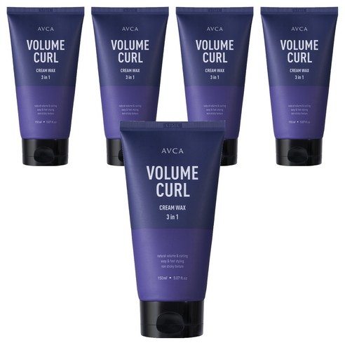 아브카 3 in 1 볼륨 앤 컬크림 왁스, 150ml, 5개