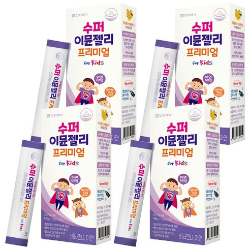 한화제약 수퍼 이뮨젤리 프리미엄 7p, 140g, 4개