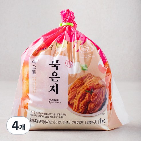 예소담 특 묵은지 1kg, 4개