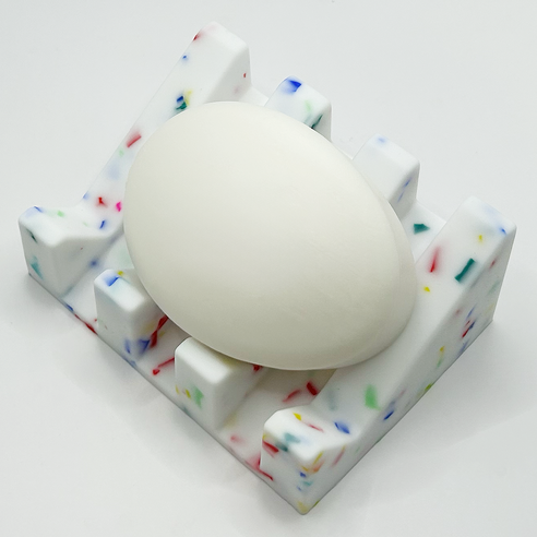 논슬립 실리콘 비누받침, 컬러도트, 1개