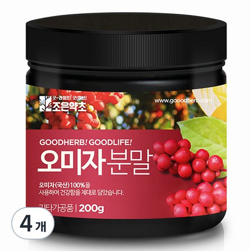 조은약초 오미자가루, 200g, 4개