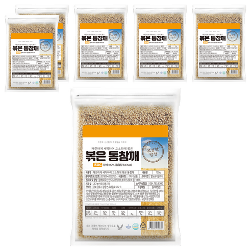 건강한밥상 볶은 통 참깨, 150g, 6개