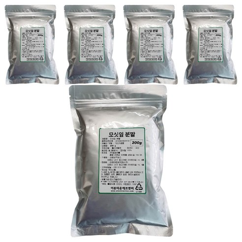 모시잎 분말 가루, 200g, 5개