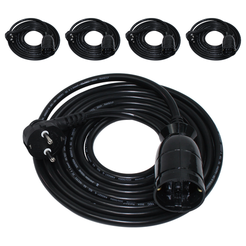 원스탑 고용량 전기 연장선 멀티탭 1구, 3m, 블랙, 5개