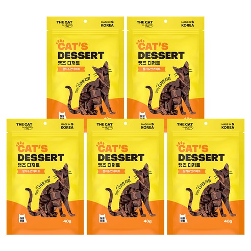 더캣 캣츠 디저트 비트, 혼합맛(참치&연어), 40g, 5개