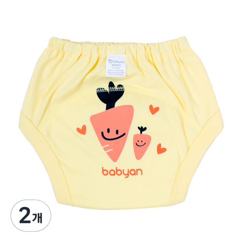 베이비앙 3중방수 배변훈련팬티, 당근, 2개