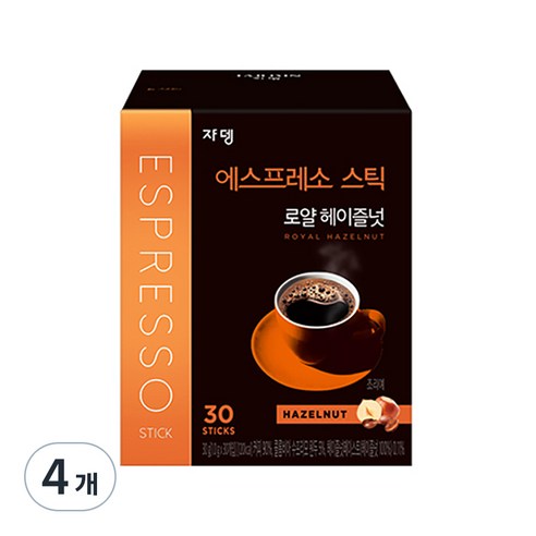 에스프레소스틱 로얄 헤이즐넛, 1g, 30개입, 4개