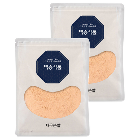 백송식품 보리 새우가루, 1kg, 2개