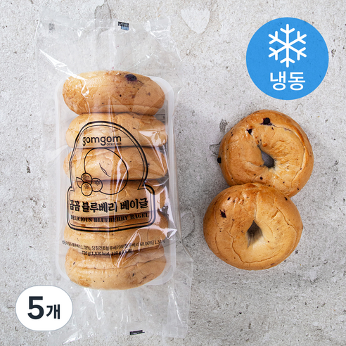 곰곰 블루베리 베이글 6개입, 720g, 5개