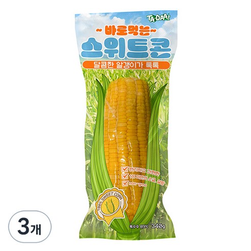 타다 스위트콘 싱글콘, 340g, 3개