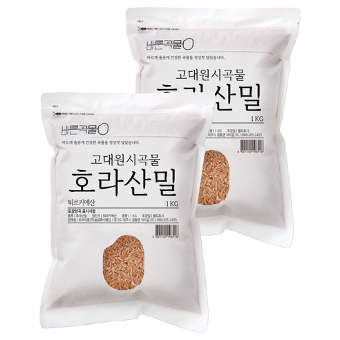 바른곡물 호라산밀, 1kg, 2개