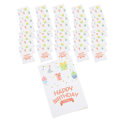 타이탄 생일 기념일 감사 카드, 아이스크림, 50개