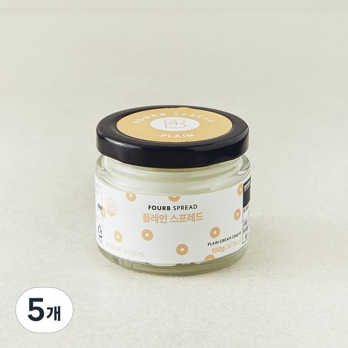 포비아워스 플레인 스프레드, 5개, 100g
