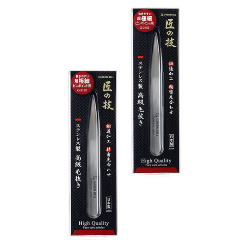 GREENBELL 타쿠미노 와자 인그로운헤어 핀셋 족집게 G-2152, 색상랜덤발송, 2개