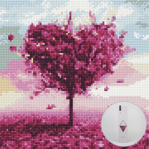 아트조이 DIY 보석 십자수 키트 25 x 25 cm, 사랑나무-3, 1개