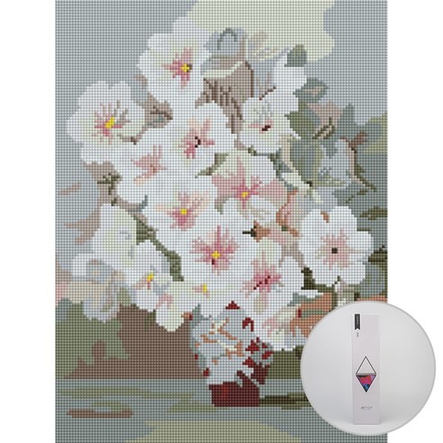 아트조이 DIY 보석십자수 30 x 40 cm, 삼색 화병-1, 1개