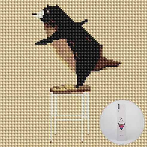 아트조이 DIY 보석 십자수 키트 25 x 25 cm, 의자놀이, 1개