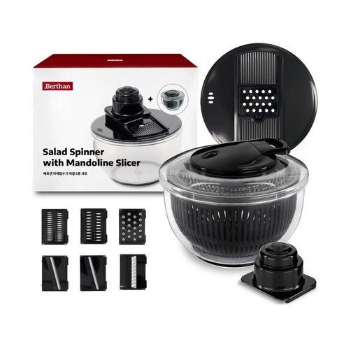 베르덴 스핀 야채탈수기 + 채칼 세트, 혼합색상, 1세트