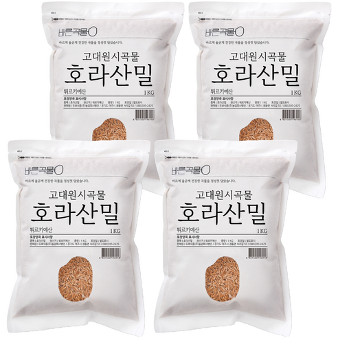 바른곡물 호라산밀, 1kg, 4개