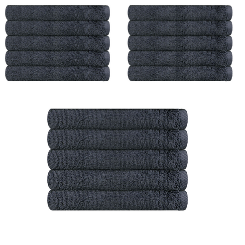 송월타월 심플컬러무지 세면타월 130g 30수 면사, 회색, 15개