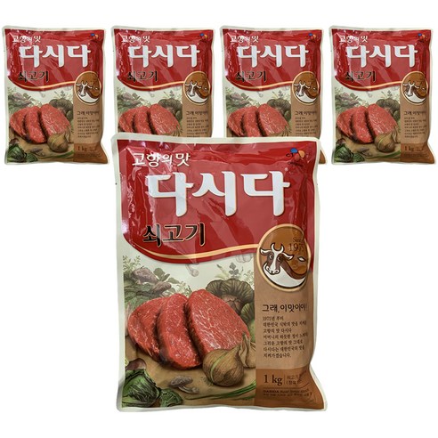 CJ제일제당 쇠고기 다시다, 1kg, 5개