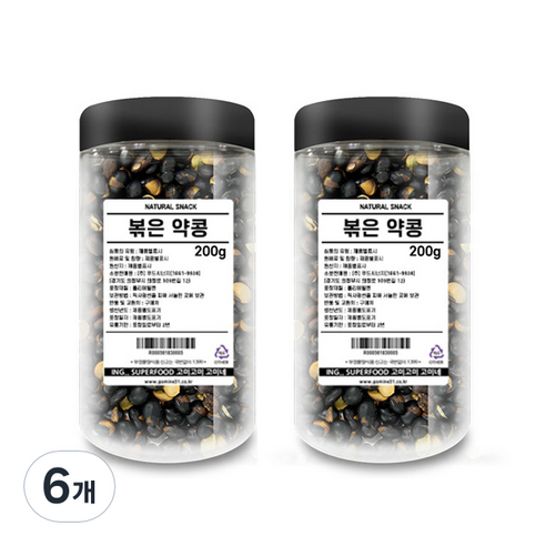 고미네 볶은 약콩, 200g, 6개