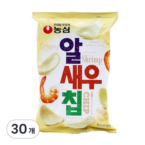 농심 알 새 우칩, 68g, 30개