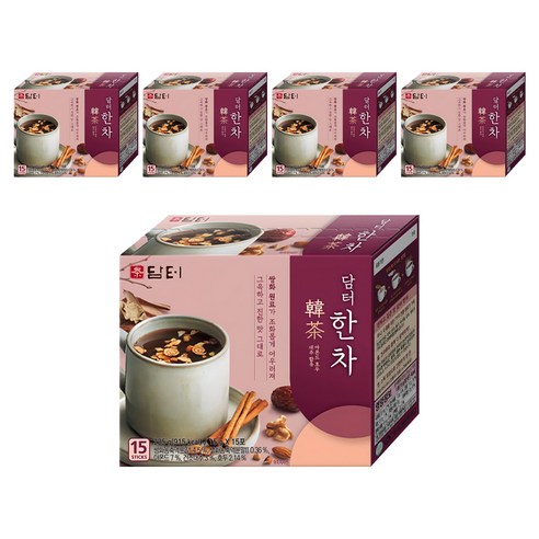 담터 한차, 15g, 15개입, 5개