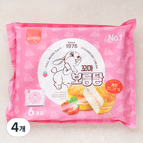 삼립 꼬마 보름달 빵, 45g, 6개입, 4개