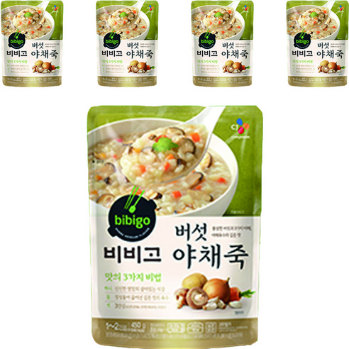 비비고 버섯야채죽, 420g, 5개