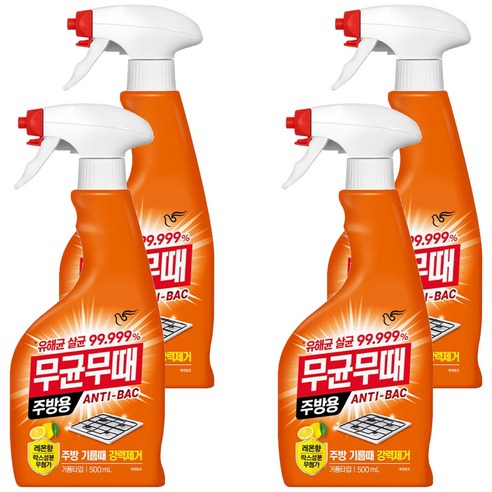무균무때 안티박 주방용 세정제, 500ml, 4개