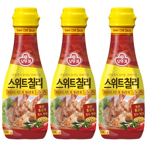 오뚜기 스위트 칠리 소스, 280g, 3개