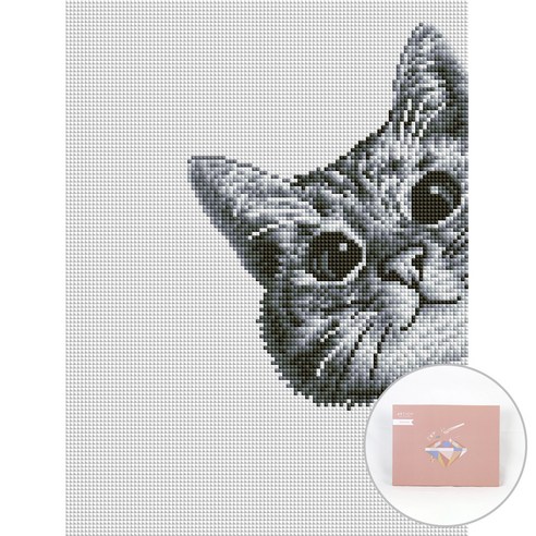 아트조이 DIY 보석십자수 세트 캔버스형 30 x 40 cm, 왔냥, 1세트