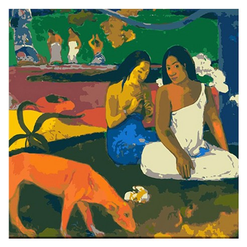 모모픽스페인팅 DIY 명화 그리기 60 x 75 cm, WH08 폴고갱 기쁨, 1개