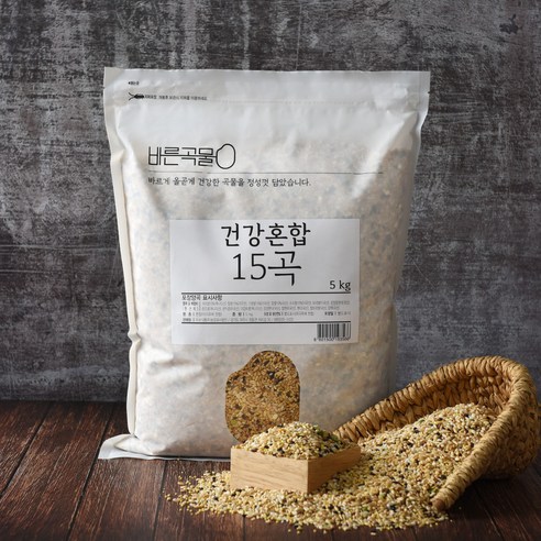 15가지 건강 곡물 혼합, 2kg, 1개 잡곡