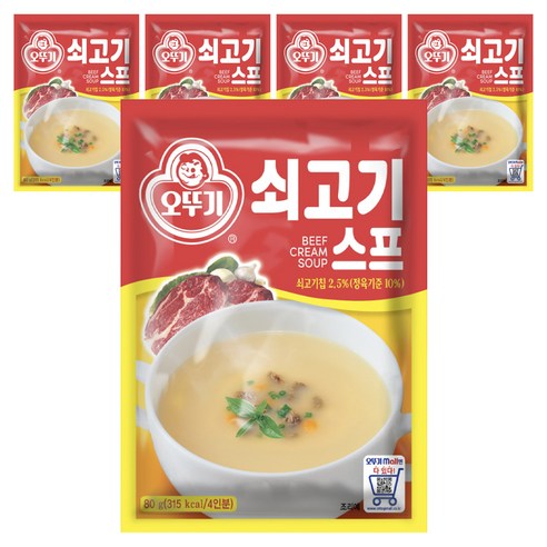 오뚜기 쇠고기 스프, 80g, 5개