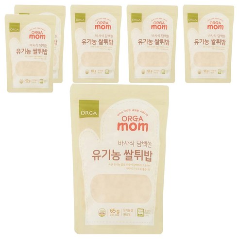 올가 유기농 쌀튀밥, 쌀, 6개, 65g