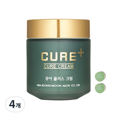 김정문알로에 큐어 플러스 크림 80g + 2X 크림 3.5g x 2p, 4개