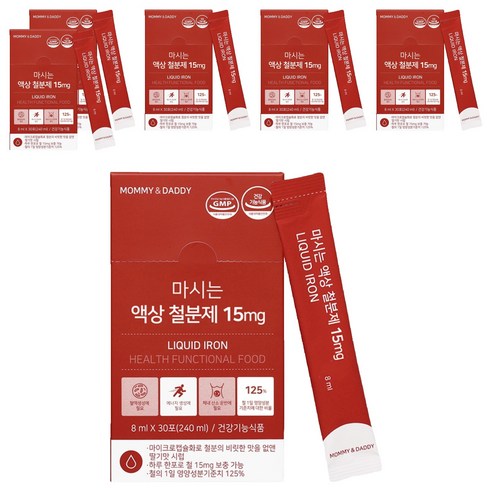 마미앤대디 마시는 액상 철분제 15mg, 240ml, 6개