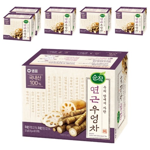 순작 연근우엉차, 0.8g, 40개입, 6개