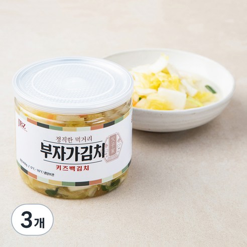 부자가김치 키즈 백김치, 400g, 3개
